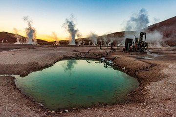 El Tatio Geyser, San Pedro de Atacana, Antofagasta Region, Chile, South America.