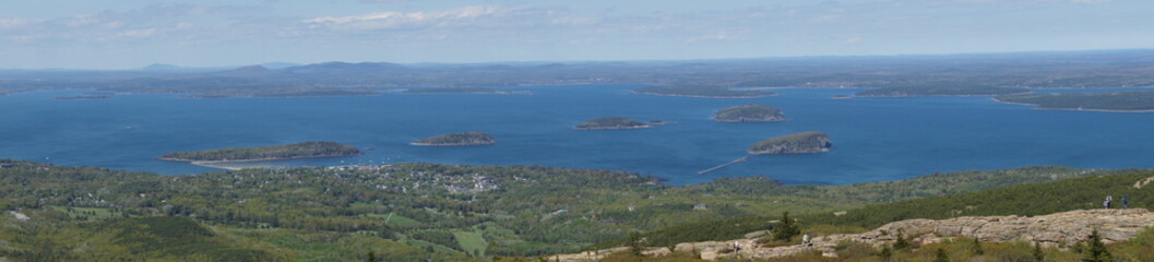Fototapeta na wymiar View from Cadillac Mountain in Acadia National Park, Maine, USA