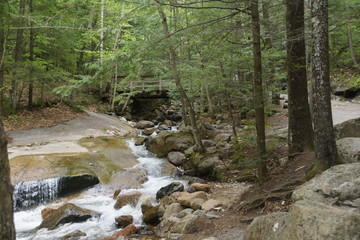 Rocky Gorge cascades at Kancamagus Hwy in the white mountains