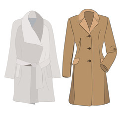 vector, isolated coat on a white background