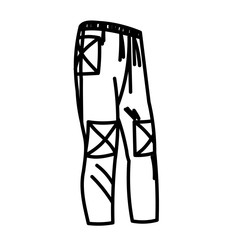 isolated clothes, sports pants, sketch