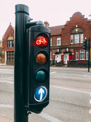 traffic light red for bikes
