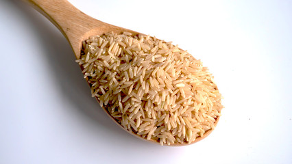 Brown Rice in Spoon