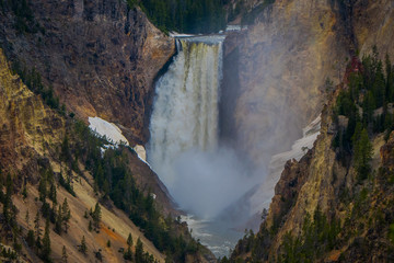 Upper Yellowstone Falls in Yellowstone National Park, Wyoming, United States