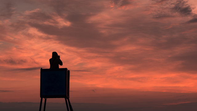 Fototapeta Ratownik na wieży obserwacyjnej