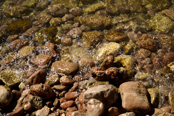 Pebble stones on the sea beach