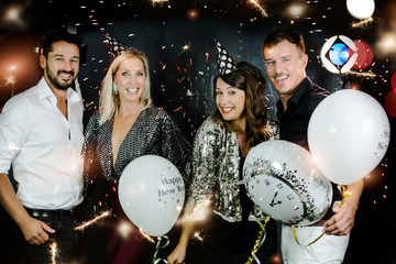 Friends celebrate New Years Eve together