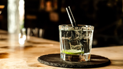 Alcohol cocktail drink on the table in restaurant