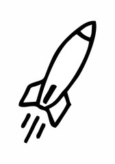 Rocket freehand illustration