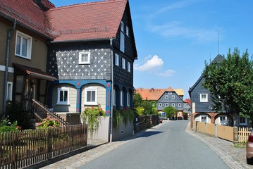 Obercunnersdorf - wieś łużycka - obrazy, fototapety, plakaty