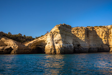 Algarve Seashore and Caves. Exposure done in a boat tour in the Lagoa seashore, Algarve, Portugal,