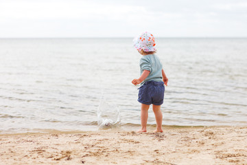 baby girl beach