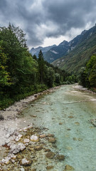 Fototapeta na wymiar Soča Valley Slovenia - Nationalpark Triglav