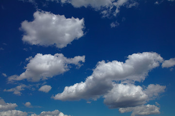 Wonderful clouds at a deep blue sky
