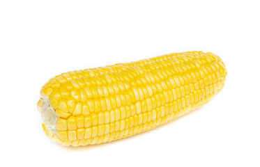 Fresh corn isolated on white background.