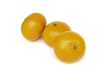 fresh mandarin orange isolated on white background.