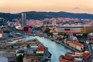 Bilbao from Kobetamendi, Basque Country, Spain - obrazy, fototapety, plakaty