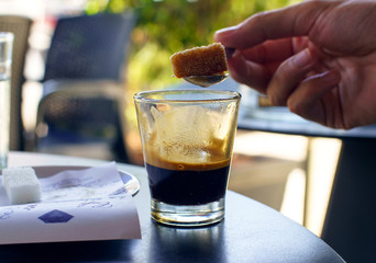 coffee with sugar