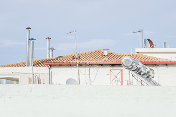 roof of a house in the Greek city of Leptokaryá 