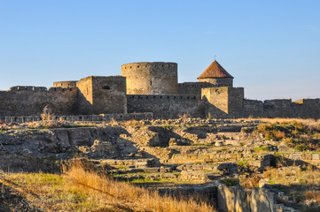 Akkermanskaya fortress. Fortress wall and panoramas inside the fortress. 
