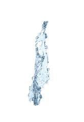 Beautiful water splash isolated on white. Pure liquid