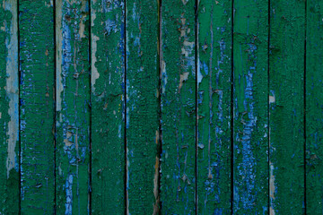 Fototapeta na wymiar Old Paint Wooden Fence Detail