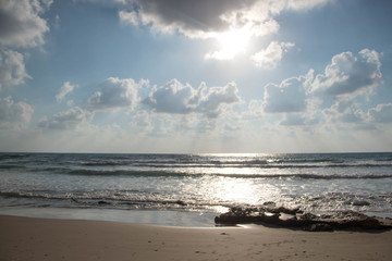 Seascape with clouds