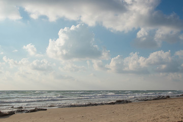 Seascape with clouds