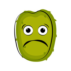 Sad soursop cartoon character emote