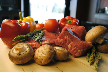 Raw Beef with Vegebales