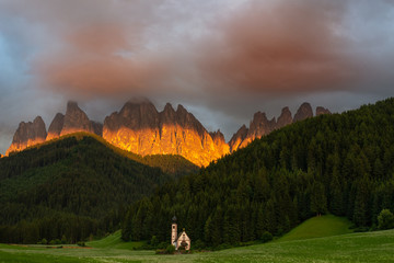 Sunset at the Santa Maddalena Church