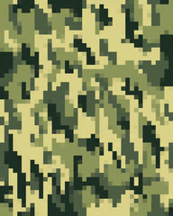 Digital fashionable camouflage pattern, fashion design. Seamless illustration