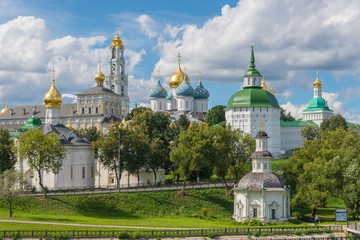 Fototapeta na wymiar Trinity Lavra of St. Sergius, Russian monastery, spiritual centre of Russian Orthodox Church. Sergiyev Posad, Moscow region