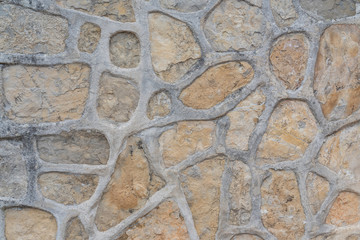 close-up shot of natural stone wall background texture