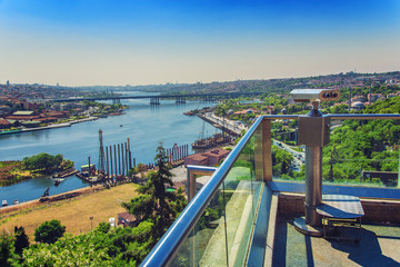 Greatest panoramic view of Golden Horn from Pierre Loti hilltop