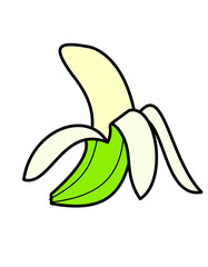 剥いたバナナ(緑)