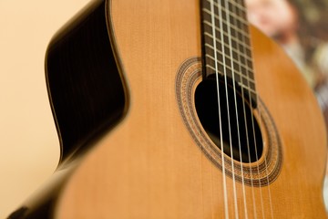 Sound Hole of a Guitar - Close Up