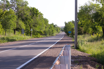 Asphalt road outside the city