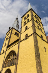 Towers of the Nicolai church in Lemgo, Germany