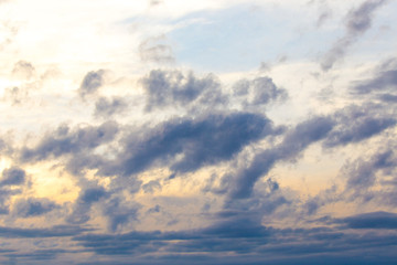 Obraz premium colorful dramatic sky with cloud at sunset