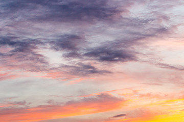 Fototapeta premium Cloudy sky at sunset