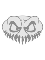 schädel skelett knochen tot kopf blick augen mund fresse grinsen monster böse gesicht comic cartoon clipart horror halloween