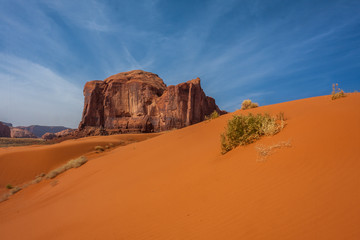 The amaxing landscape in  Monument Valley National Park
