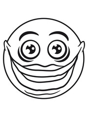 rund kreis psycho verrückt clown joker grinsen mund fresse grinsen monster böse gesicht comic cartoon clipart horror halloween