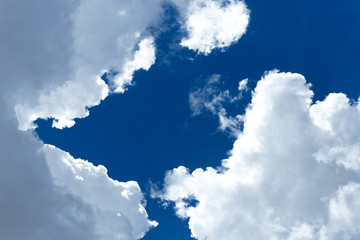 Blue sky background with clouds