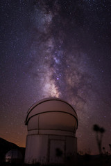 Milky way at night from Antalya Saklıkent Tubitak Observatory