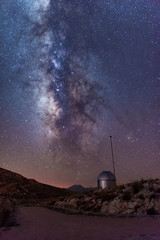Milky way at night from Antalya Saklıkent Tubitak Observatory