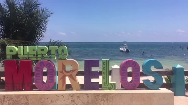 Puerto Morelos Port in Mayan Riviera, Mexico