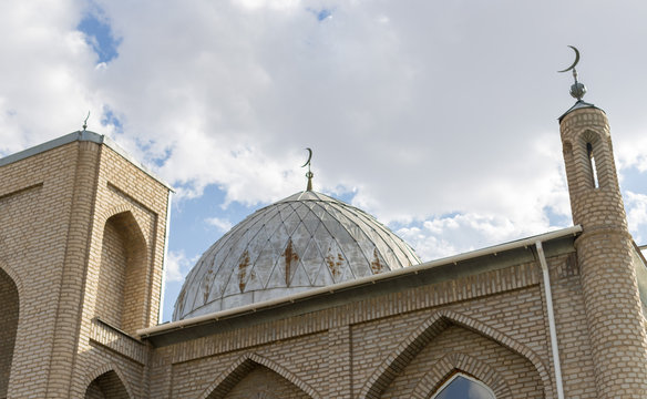mosques in Kazakhstan. IBRAHIM ATA. Sairam. Against the sky