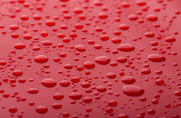 Water Drops, Red